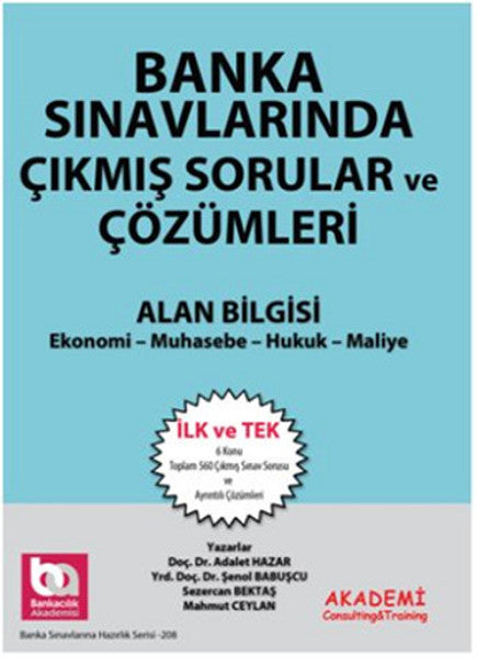 Banka Sınavlarında Çıkmış Sorular ve Çözümleri Alan Bilgisi