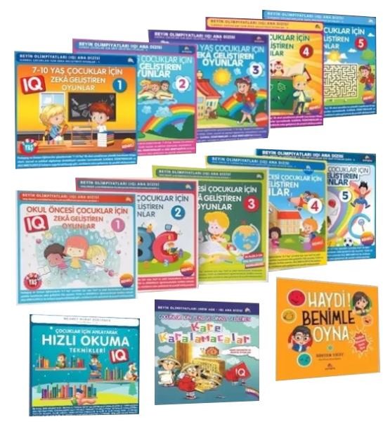 6-12 Yaş ve Üstü Çocuklar İçin Zeka Geliştiren Oyunlar - 13 Kitap Takım