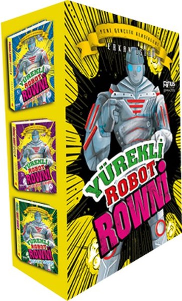 Yürekli Robot Rowni Seti - 3 Kitap Kutulu