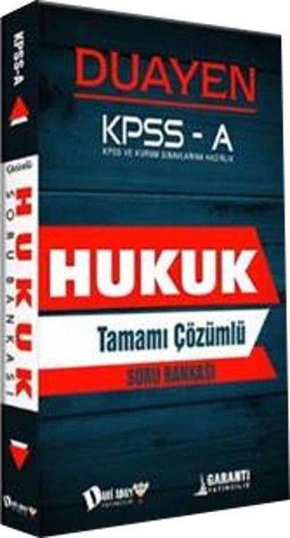 Dahi Adam KPSS A Grubu Hukuk Duayen Soru Bankası
