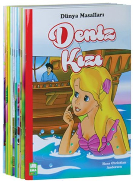 Dünya Masallar Seti 1.ve 2. Sınıflar İçin Eğik El Yazılı - 10 Kitap Takım Büyük Boy