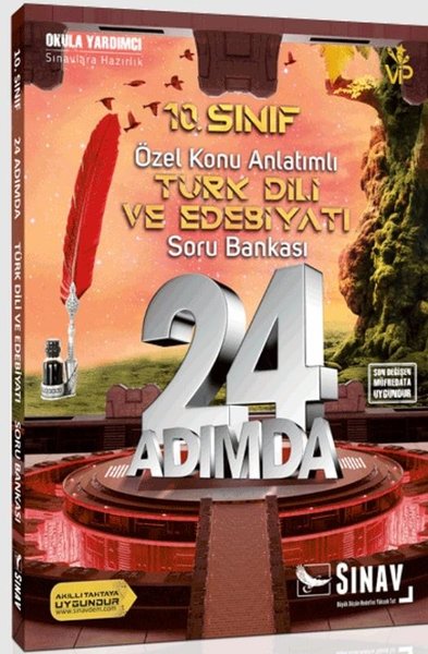 Sınav 10.Sınıf Türk Dili ve Edebiyatı 24 Adımda Özel Konu Anlatımlı Soru Bankası