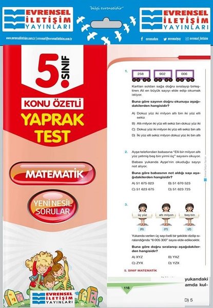 5.Sınıf Matematik Konu Özetli Yaprak Test