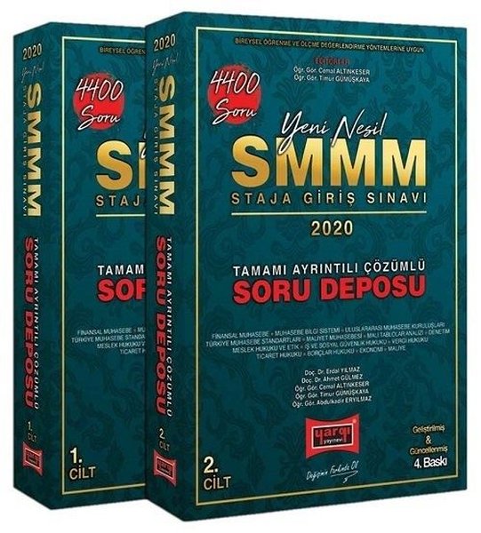 Yargı Yayınları 2020 Smmm Staja Giriş Sınavı Tamamı Ayrıntılı Çözümlü Soru Deposu 2 Cilt 4400 Soru