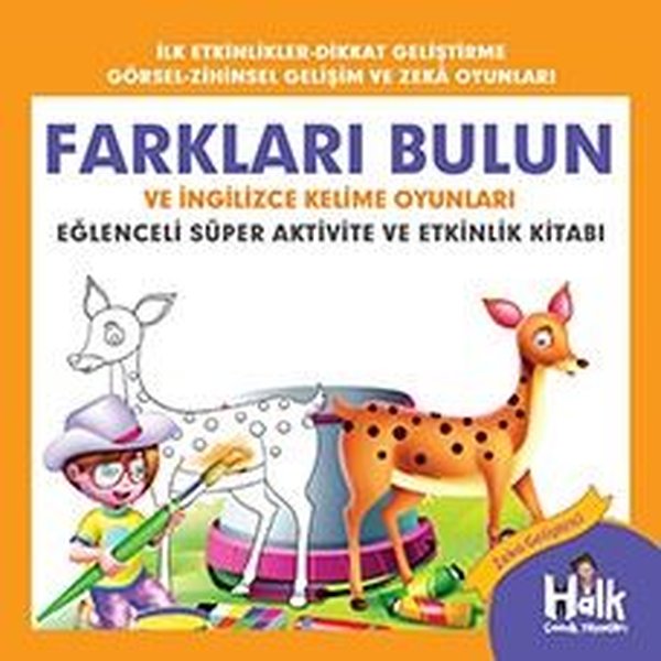 Farkları Bulun ve İngilizce Kelime Oyunları - Eğlenceli Süper Aktivite ve Etkinlik Kitabı