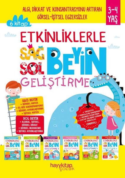 Etkinliklerle Sağ Beyin Sol Beyin Geliştirme Seti - 6 Kitap Takım