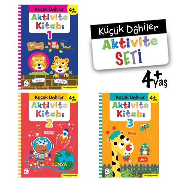 Küçük Dahiler Aktivite Seti 4+Yaş - 3 Kitap Takım