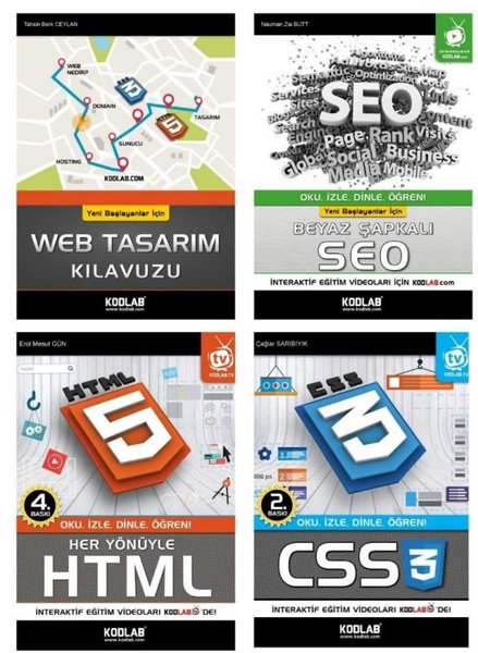 Hızlı ve Kolay Web Tasarım Seti 2 - 4 Kitap Takım