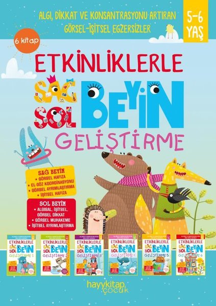 Etkinliklerle Sol Beyin Geliştirme Seti - 6 Kitap Takım - 5-6 Yaş