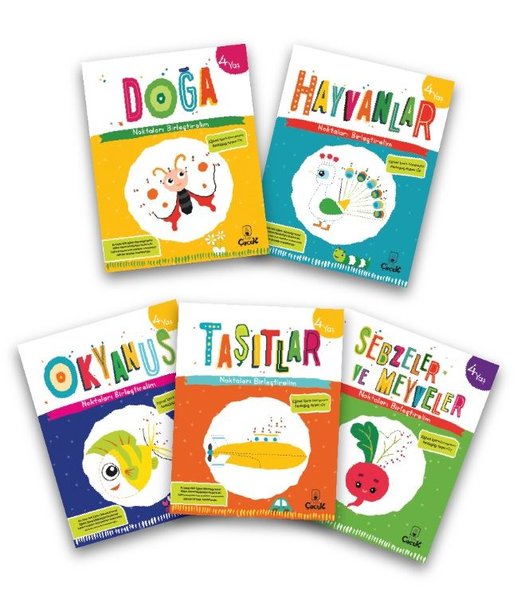 4 Yaş Noktaları Birleştirelim Serisi Seti - 5 Kitap Takım