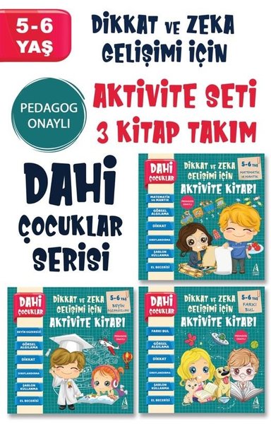 5 - 6 Yaş Dahi Çocuklar Serisi Seti - 3 Kitap Takım