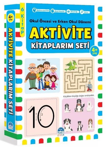 Aktivite Kitaplarim Seti - 4+ Yaş Okul Öncesi ve Erken Okul Dönemi 6 Kitap