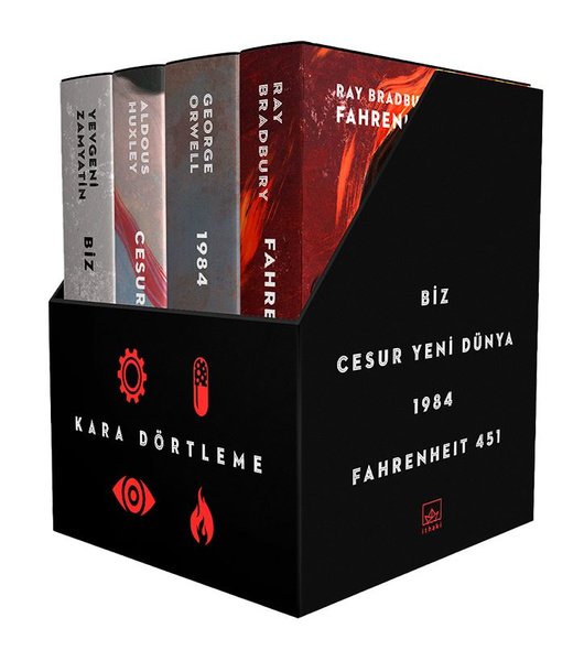 Kara Dörtleme Kutu Set: Biz - Cesur Yeni Dünya - 1984-Fahrenheit 451