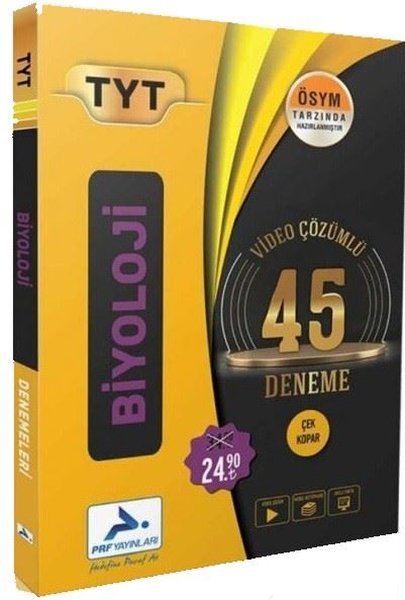 TYT Biyoloji Video Çözümlü 45 Deneme