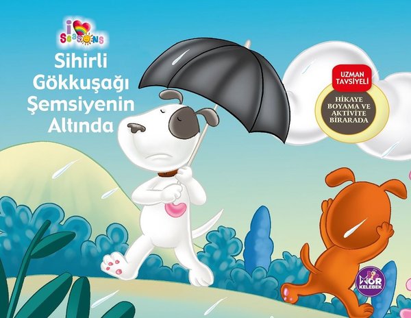 Sihirli Gökkuşağı Şemsiyenin Altında - Hikaye Boyama ve Aktivite Bir Arada