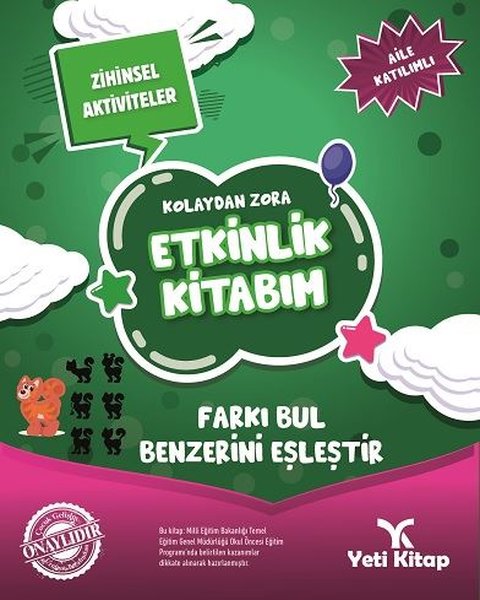 Farkı Bul Benzerini Eşleştir-Kolaydan Zora Etkinlik Kitabım