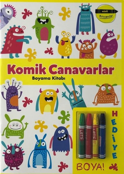 Minik Ressamlar - Komik Canavarlar Boyama Kitabı