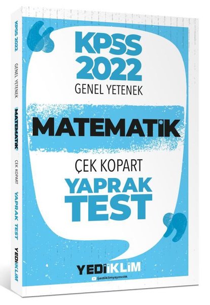 2022 KPSS Lisans Genel Yetenek Matematik Çek Kopart Yaprak Test
