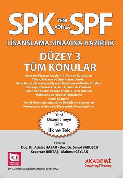 SPK Lisanslama Sınavına Hazırlık - Düzey 3 Tüm Konular