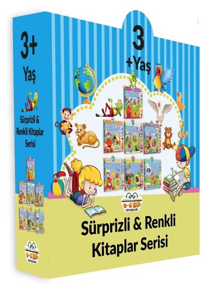 3+ Yaş Sürprizli - Renki Kitaplar Serisi - 7 Kitap Takım