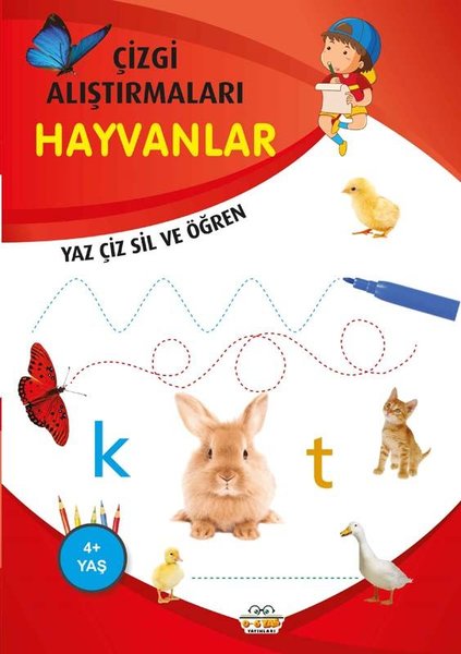 Hayvanlar - Çizgi Alıştırmaları 4+
