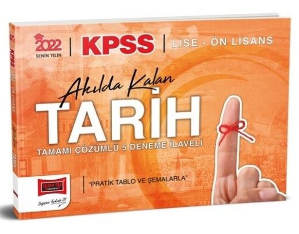 2022 KPSS Lise Ön Lisans Akılda Kalan Tarih Tamamı Çözümlü İlaveli 5 Deneme