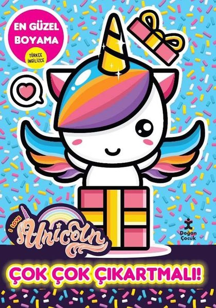 I Love Unicorn - Güzel Boyama - Çok Çok Çıkartmalı!