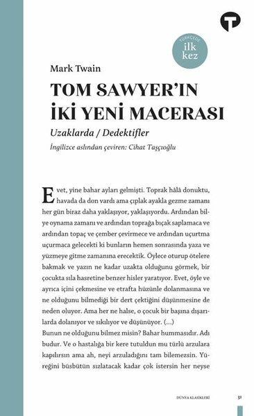 Tom Sawyer'in İki Yeni Macerası