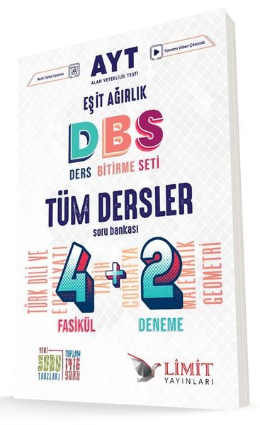 2022 AYT Eşit Ağırlık Ders Bitirme Seti Tüm Dersler Soru Bankası