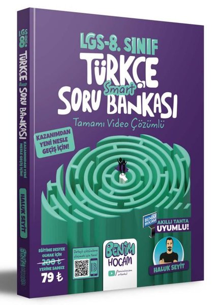 2023 LGS 8.Sınıf Türkçe Smart Tamamı Video Çözümlü Soru Bankası
