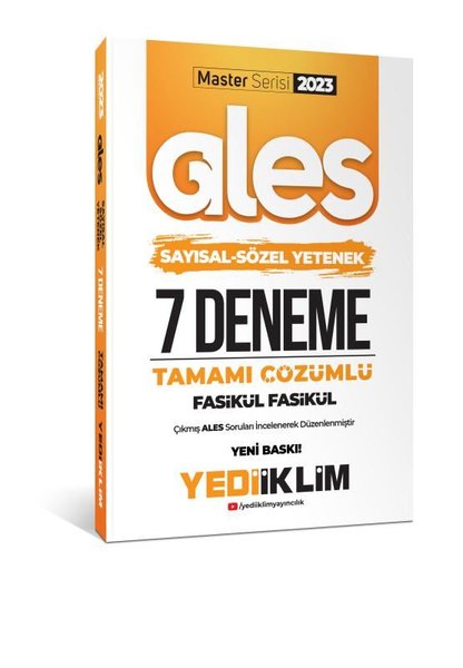 2023 Master Serisi Ales Sayısal - Sözel Yetenek Tamamı Çözümlü 7 Fasikül Deneme