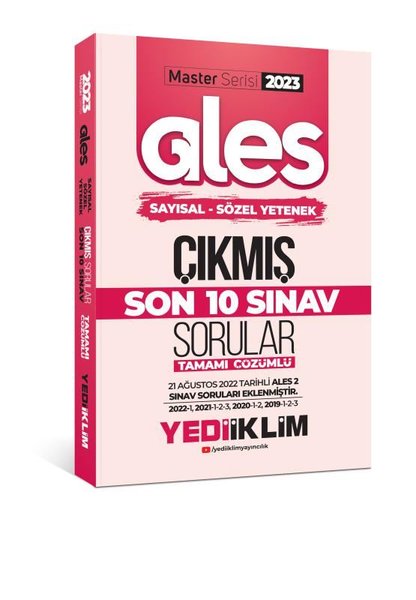 2023 Master Serisi Ales Sayısal - Sözel Yetenek Son 6 Sınav Tamamı Çözümlü Çıkmış Sorular