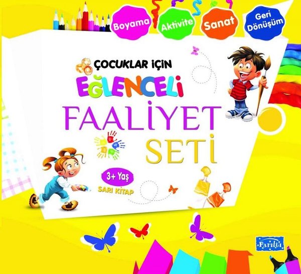 Çocuklar İçin Eğlenceli Faaliyet Seti Sarı Kitap 3 Yaş Üzeri