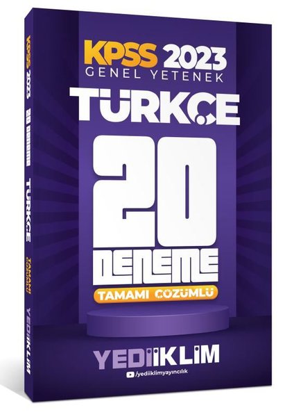 2023 KPSS Genel Yetenek Türkçe Tamamı Çözümlü 20 Deneme