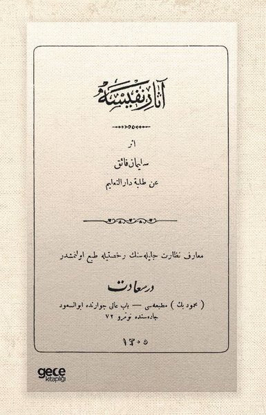 Asar-ı Nefise - Osmanlıca