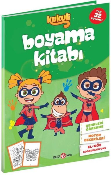 Kukuli - Boyama Kitabı - Yeşil Kapak