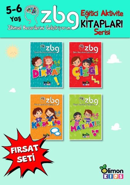 5-6 Yaş ZBG Eğitici Aktivite Kitapları Serisi Seti - 4 Kitap Takım