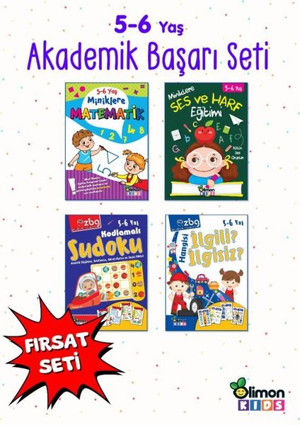 5-6 Yaş Akademik Başarı Seti - 4 Kitap Takım