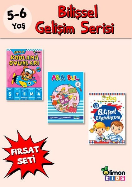 5-6 Yaş Bilişsel Gelişim Serisi Seti - 3 Kitap Takım