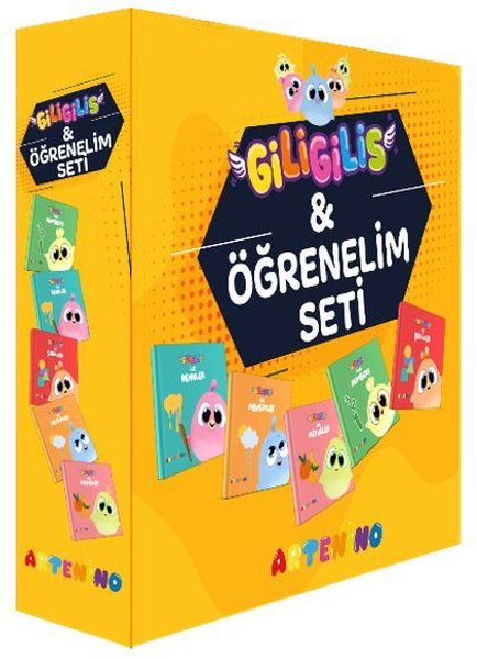 Giligilis ile Öğrenelim Seti - Eğitici Mini Karton Kitap Serisi
