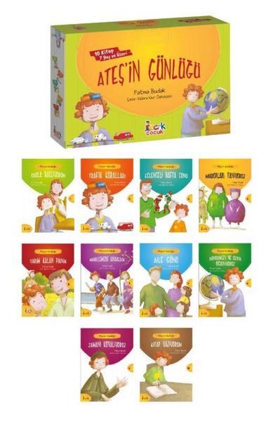 Ateş'in Günlüğü Seti - 10 Kitap Takım - Kutulu