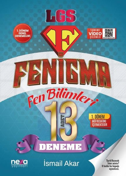 LGS Fenigma Fen Bilimleri 1. Dönem Genel Denemeleri - 13 Adet Deneme