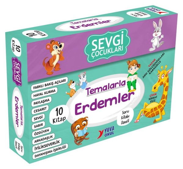 Sevgi Çocukları Temalarla Erdemler Seti - 10 Kitap Takım - 2-3. Sınıflar İçin