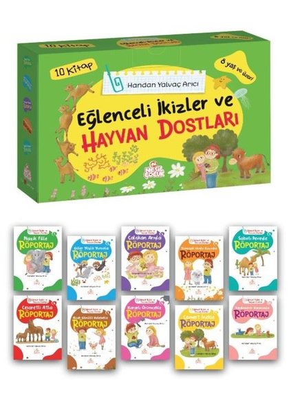 Eğlenceli İkizler ve Hayvan Dostları - 10 Kitap Takım - 8 Yaş ve Üzeri