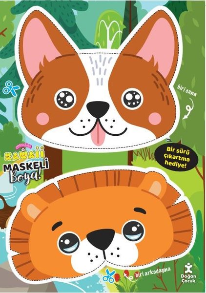 Sevimliler Kawaii Maskeli Boya! Bir Sürü Çıkartma Hediye!