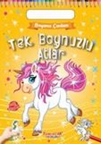 Tek Boynuzlu Atlar - Boyama Çantam - Renkli Çıkartmalı