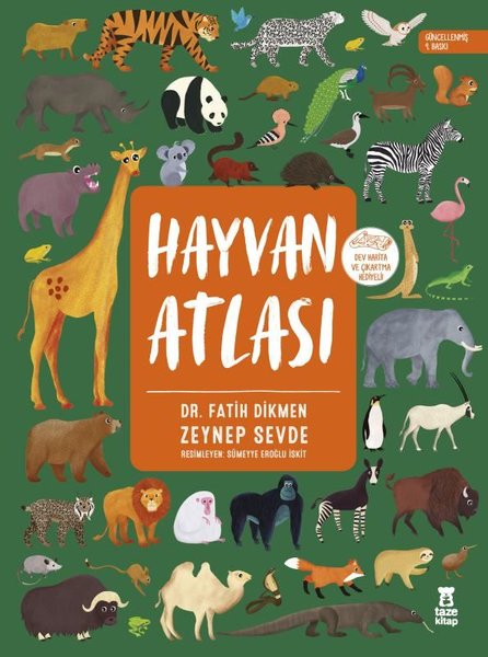 Hayvan Atlası - Dünya Haritası ve Çıkartma Hediyeli