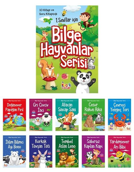 1. Sınıflar İçin Bilge Hayvanlar Serisi Seti - 10 Kitap Takım