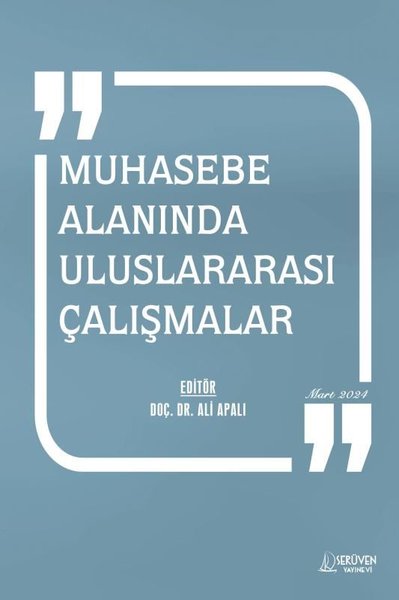 Muhasebe Alanında Alanında Uluslararası Çalışmalar Mart 2024