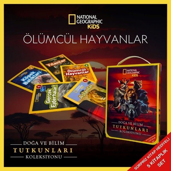National Geographic Kids - Ölümcül Hayvanlar Seti - 5 Kitap Takım - Doğa ve Bilim Tutkunları Koleksi